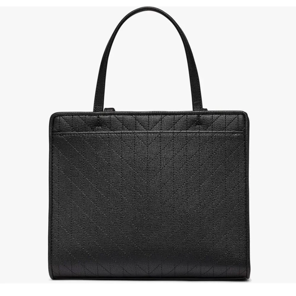 NWT~KARL LAGERFELD Women's Black/Gold Maybelle Pins Satchel Handbag Purse
